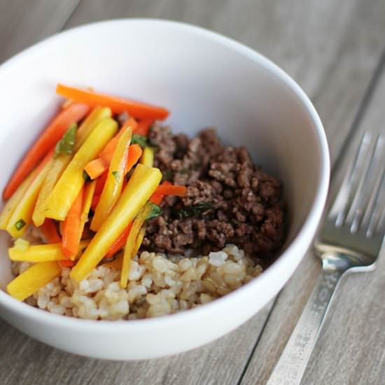 Thai Basil Beef with Coconut Rice - Recipe photo by thisweekfordinner