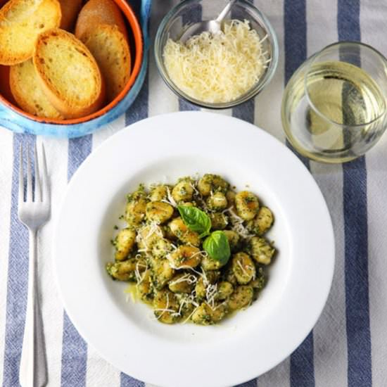 Pan Fried Gnocchi Basil Pesto - Recipe photo by Tastefulventure