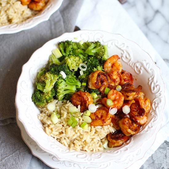 Easy Honey Sriracha Shrimp - Recipe photo by suebeehomemaker