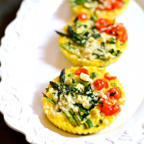 Spring Vegetable Fritattas - Recipe photo by Studio Delicious