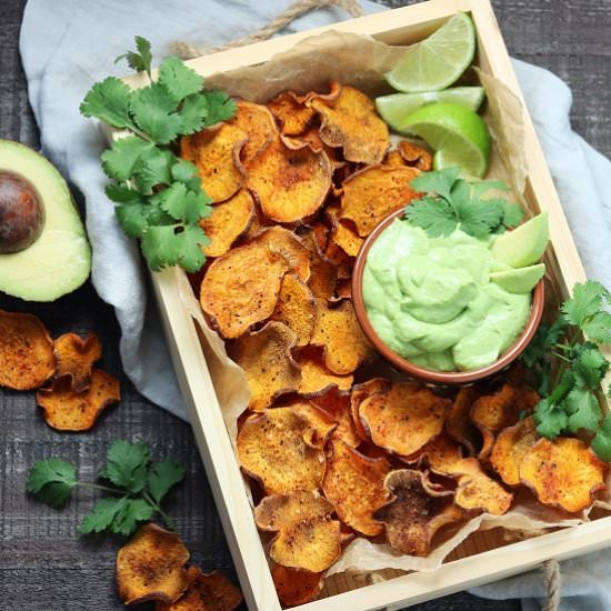Baked Sweet Potato Chips - Recipe photo by Give it Some Thyme