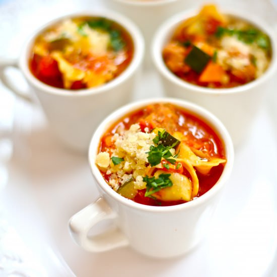 Chicken Sausage Tortellini Soup - Recipe photo by Studio Delicious