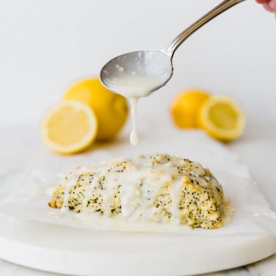 Lemon Poppy Seed Scones - Recipe photo by Salt and Baker
