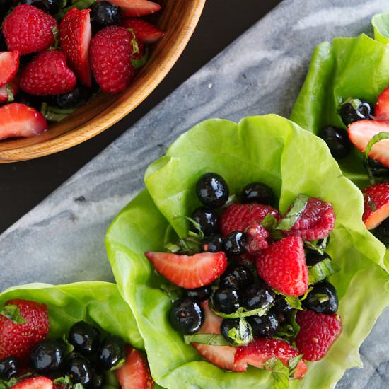 Mixed Berry Lettuce Cups - Recipe photo by proportionalplate