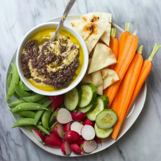Greek Olive Hummus - Recipe photo by the_gourmet_RD