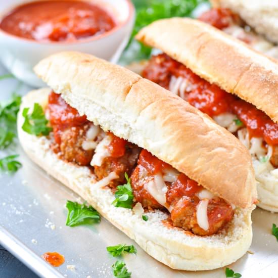 5-Ingredient Meatball Subs - Recipe photo by The Seasoned Mom
