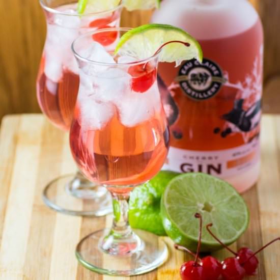 Cherry Gin & Tonic - Recipe photo by noshingwiththenolands