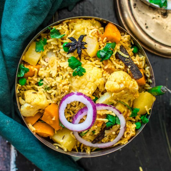 Vegetable Tahiri - Recipe photo by Anu@MyGingerGarlicKitchen