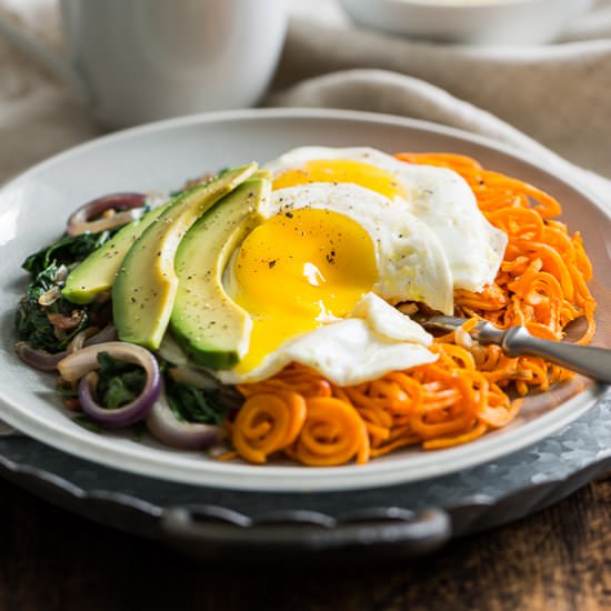 Sweet Potato and Greens Meal Prep - Recipe photo by Get Inspired Everyday