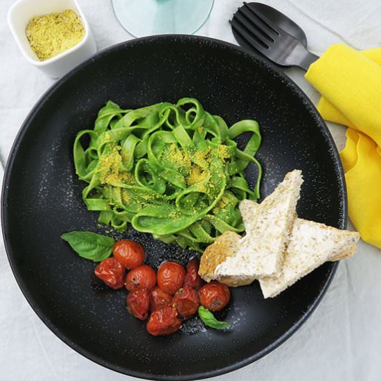 Quicky Spinach Basil Pasta Sauce - Recipe photo by notnotnutritious