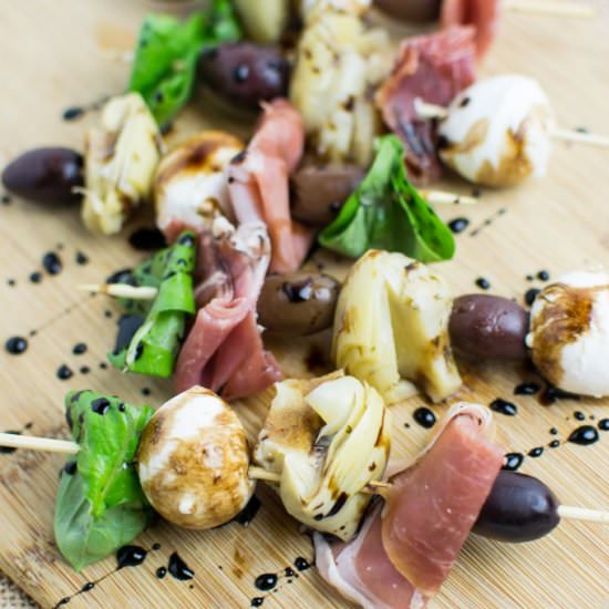Antipasto Skewers - Recipe photo by tabithatalksfood
