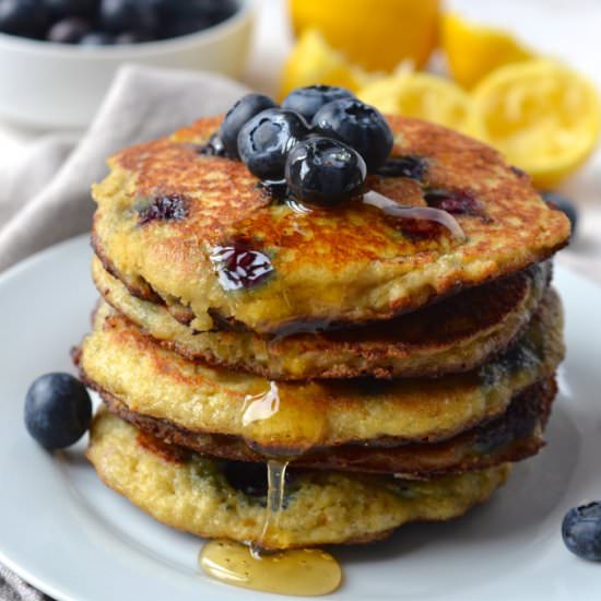 Lemon Blueberry Pancakes - Recipe photo by Every Last Bite