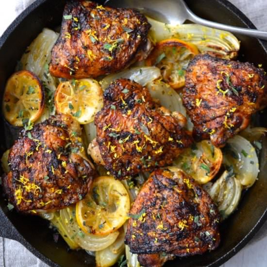 Lemon Chicken with Fennel - Recipe photo by Every Last Bite