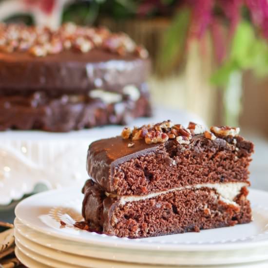 Layered Chocolate Sheet Cake - Recipe photo by Lakeside Table