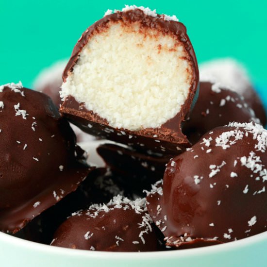 Vegan Coconut Truffles - Recipe photo by lovingitvegan