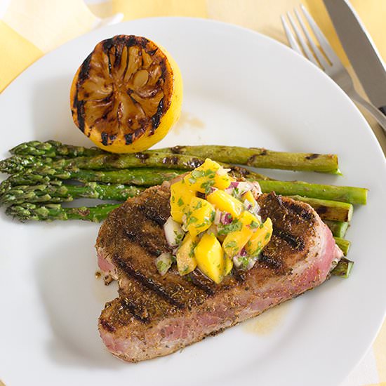 Blackened Tuna Steak w/Mango Salsa - Recipe photo by anns-liee
