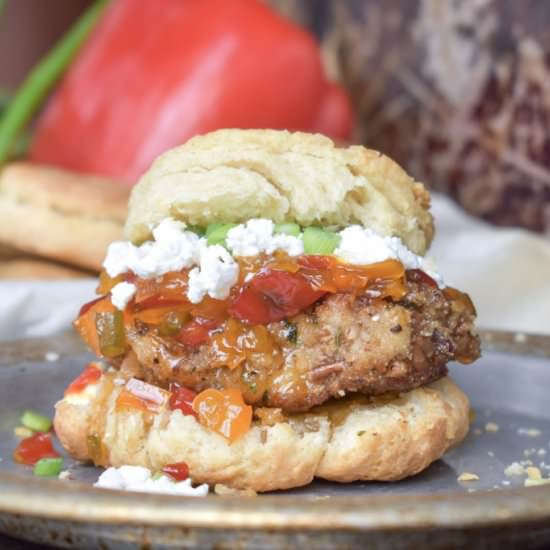 Chicken Biscuits With Pepper Jelly - Recipe photo by crimsonandcopper