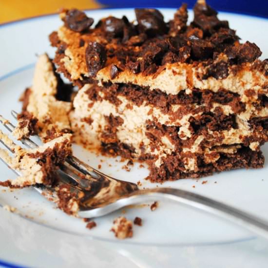 No Bake Tiramisu Layer Cake - Recipe photo by The Anchored Kitchen