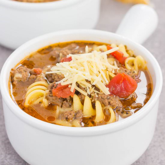 One Pot Lasagna Soup - Recipe photo by pumpkinnspice