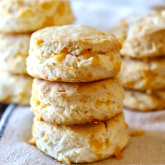 Easy Southern Cheddar Biscuits - Recipe photo by Grits and Pinecones
