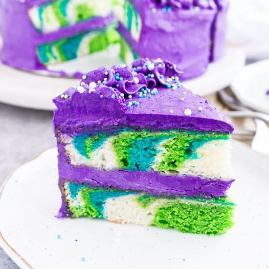 Mermaid Layer Cake - Recipe photo by theitsybitsykitchen