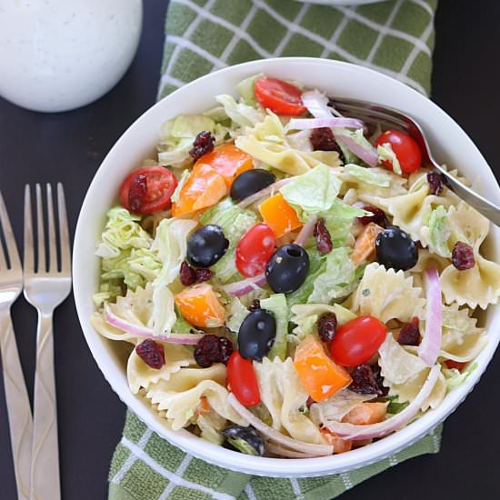 Cranberry Bowtie Pasta Salad - Recipe photo by ruchiskitchen