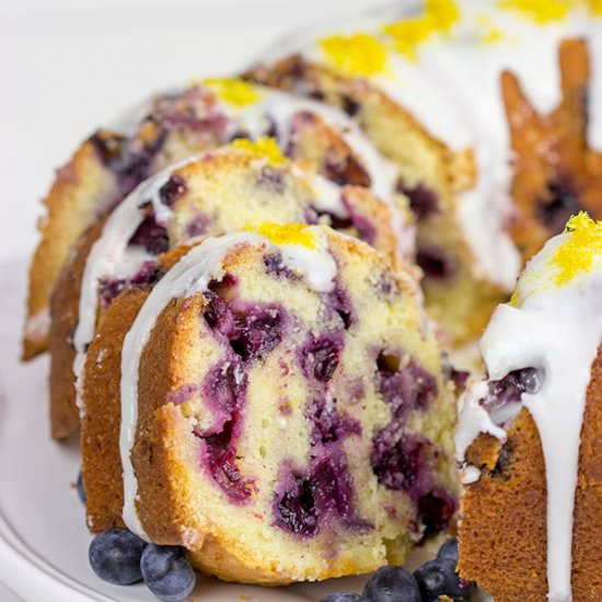 Lemon Blueberry 7UP Pound Cake - Recipe photo by spicedblog
