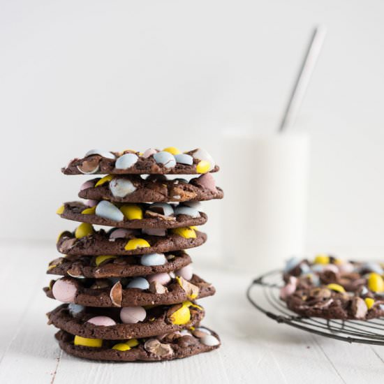 Milk Chocolate Mini Egg Cookies - Recipe photo by cloudykitchen