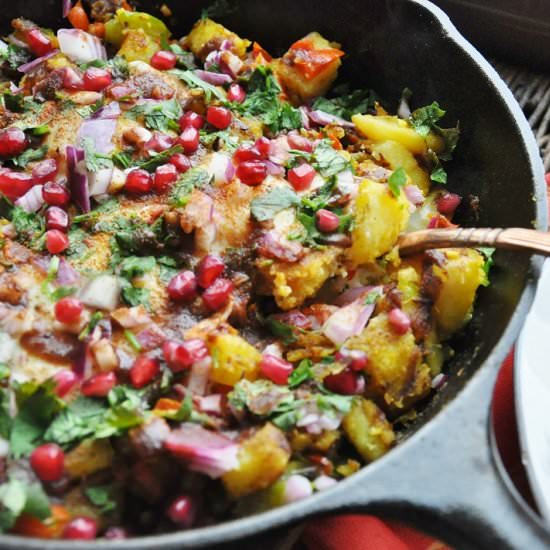 Chaat Masala Eggs Potato Hash - Recipe photo by honeywhatscooking