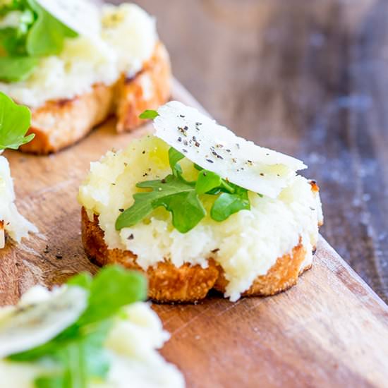 Parsnip and Parmesan Bruschetta - Recipe photo by sprinkles and sprouts