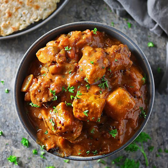 Easy Swordfish Tomato Curry - Recipe photo by SavorySpin