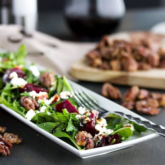 Pickled Beet Salad with Goat Cheese - Recipe photo by Cooks With Cocktails