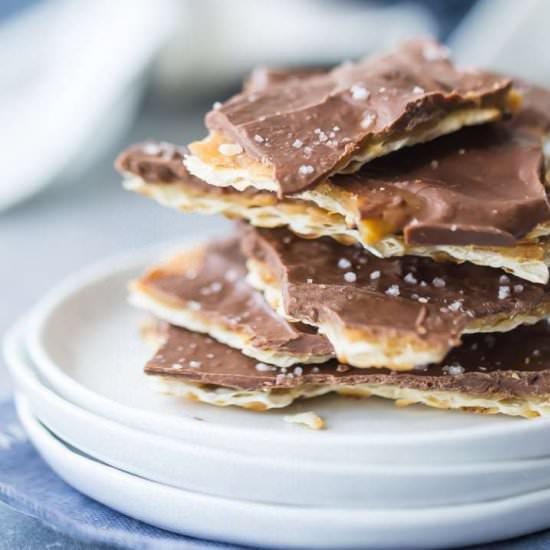 Matzo Toffee - Recipe photo by Baking a Moment