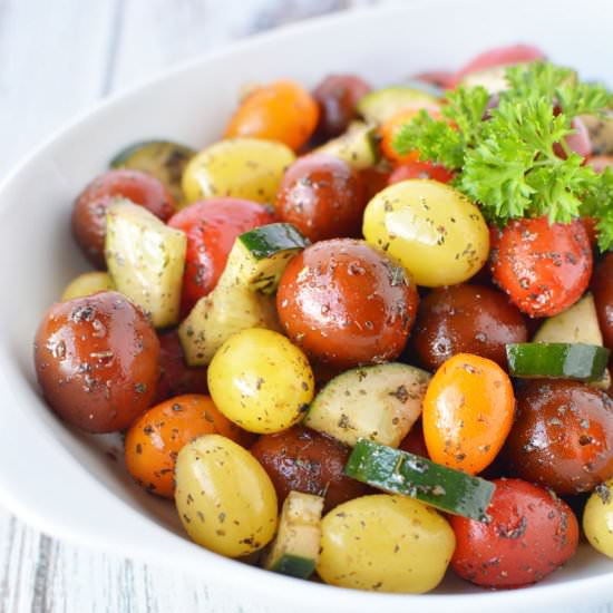 Cherry Tomato Salad with Balsamic - Recipe photo by SaltySideDish
