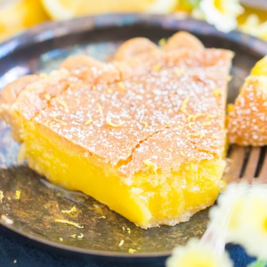 Lemon Chess Pie - Recipe photo by thegoldlininggirl