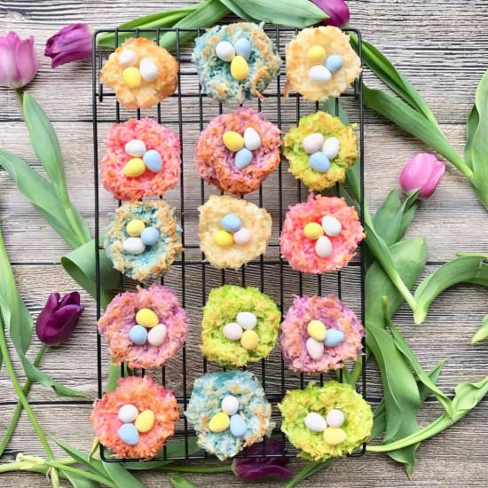 Coconut Macaroon Easter Egg Nests - Recipe photo by rumblyinmytumbly