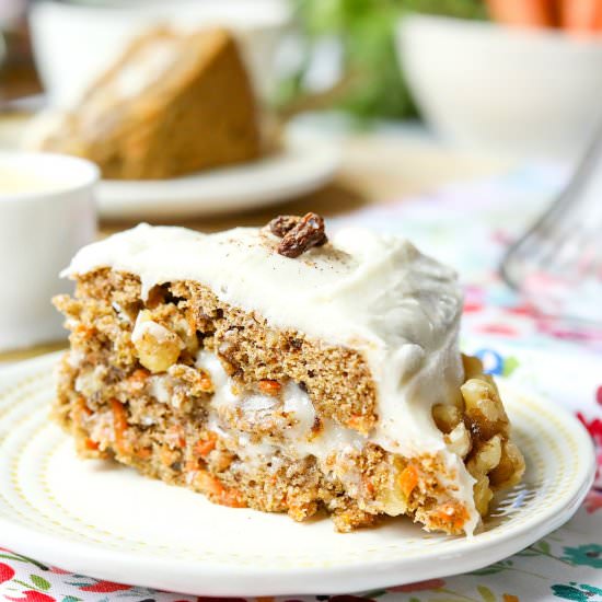 Gluten Free Vegan Carrot Cake - Recipe photo by simplytaralynn