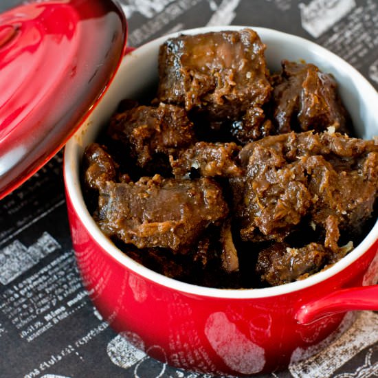 Wild boar stew - Recipe photo by Uit de pan van San