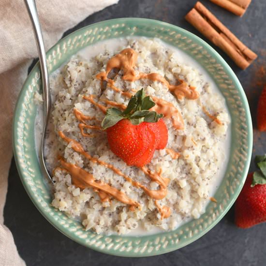 Low-Carb Cauliflower Oatmeal - Recipe photo by Diabetes Strong