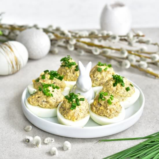 Mushroom Deviled Eggs - Recipe photo by everyday-delicious.com