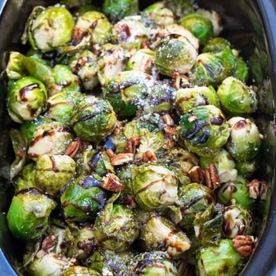 Slow Cooker Balsamic Brussels Sprouts - Recipe photo by LifemadeSweeter