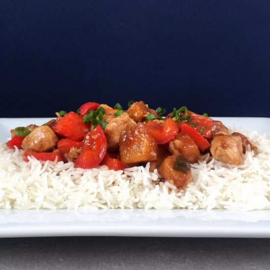 Sweet and Sour Chicken - Recipe photo by The FODMAP Formula