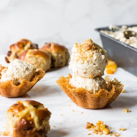 Hot Cross Bun Ice Cream - Recipe photo by Properfoodie