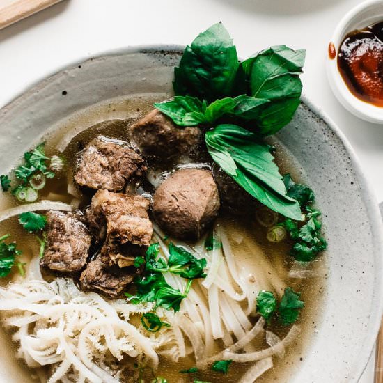 Authentic Beef Rib Pho - Recipe photo by iamafoodblog