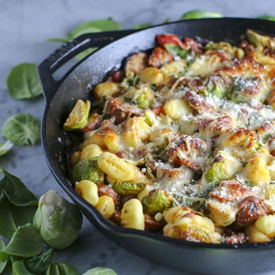 One Skillet Chicken Sausage Gnocchi - Recipe photo by NOMasteKitchen