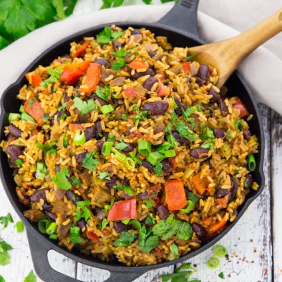 Vegan Jambalaya with Beans - Recipe photo by vegan heaven