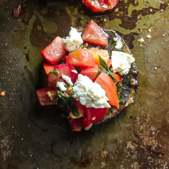 Bruschetta Stuffed Portobellos - Recipe photo by Lisa G Cooks