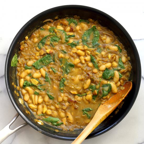 Cannellini Lentil Curry - Recipe photo by richa