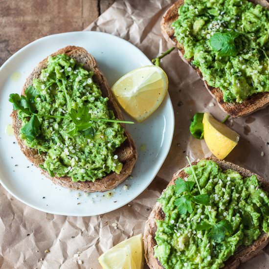 5-minute Vegan Avocado Toast - Recipe photo by vibrantplate