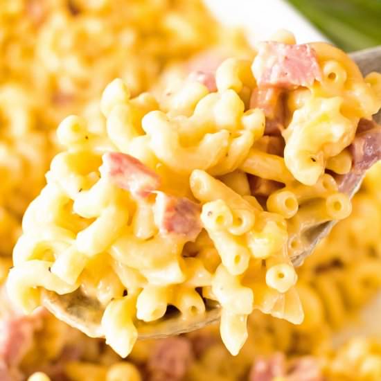 Cheesy Ham and Noodle Casserole - Recipe photo by julieseatsandtreats